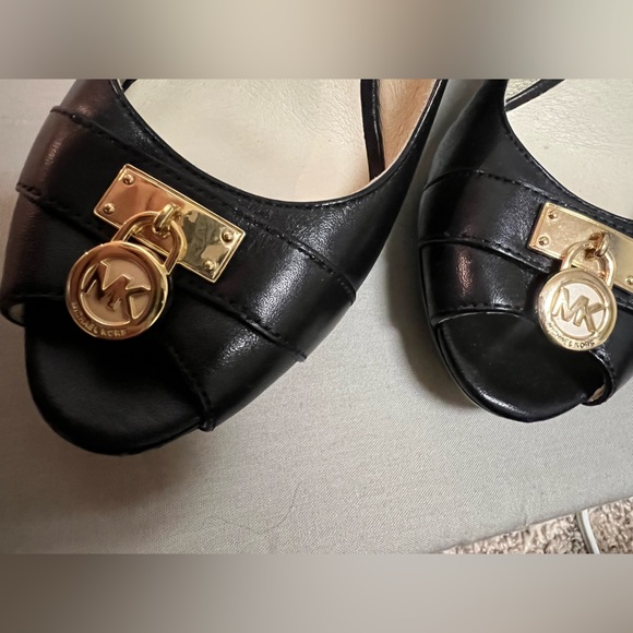 Michael Kors Hamilton Wedges with Gold Lock Accent - Picture 6 of 6